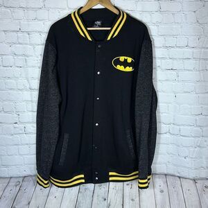 Batman Track Jacket Varsity Snap Button Up Jacket Official DC Comics s15 XL